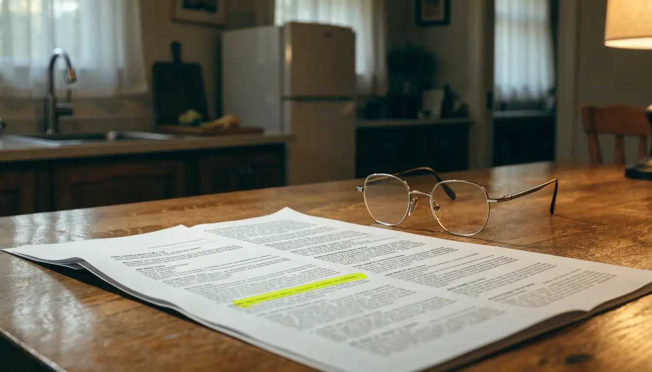 Documentos de póliza de seguro con anotaciones — la cobertura UM/UIM explicada en español